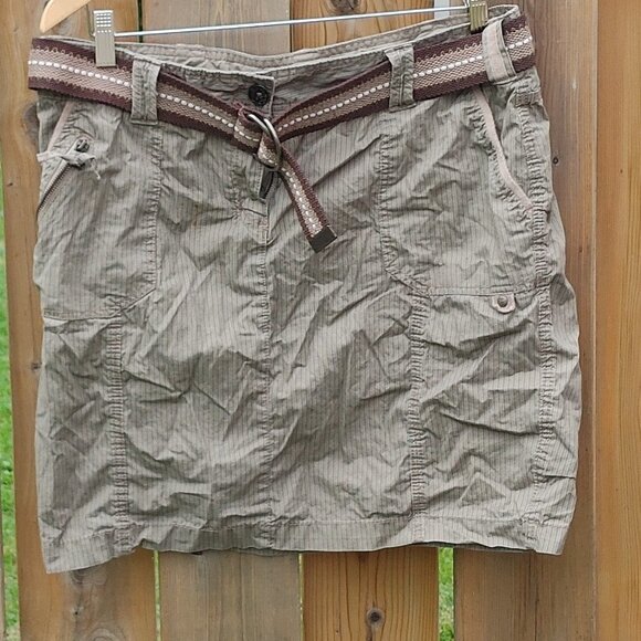 ATTRACTIVE Pin Stripe Woman's CARGO SKIRT Size 12 Dalia Collection - Picture 2 of 12